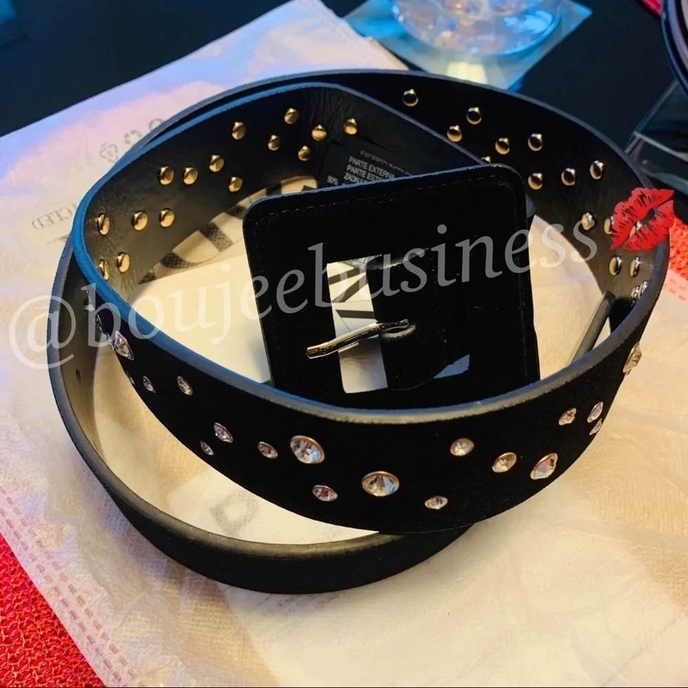 ZARA BNWT Velvet Belt with Gems